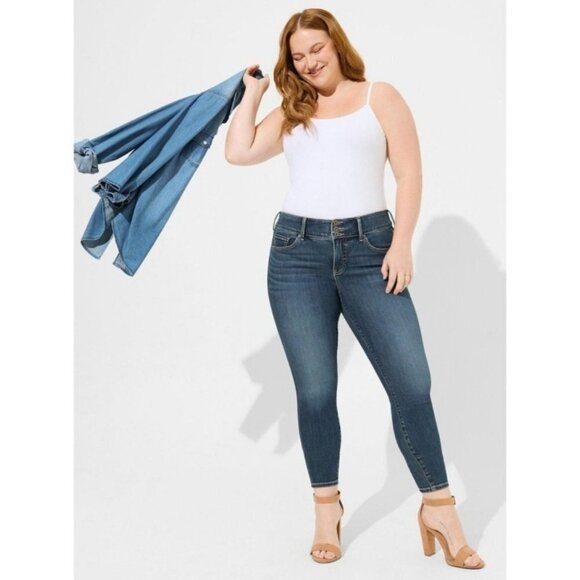 Torrid Size 20T High Rise Denim Jeggings - Picture 1 of 10